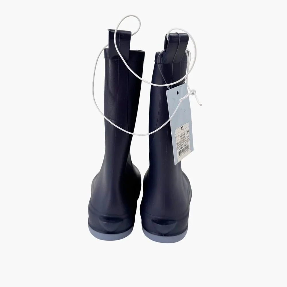 NEW Cat & Jack Kids' Andy Rain Boots - Navy Blue - Size 13
